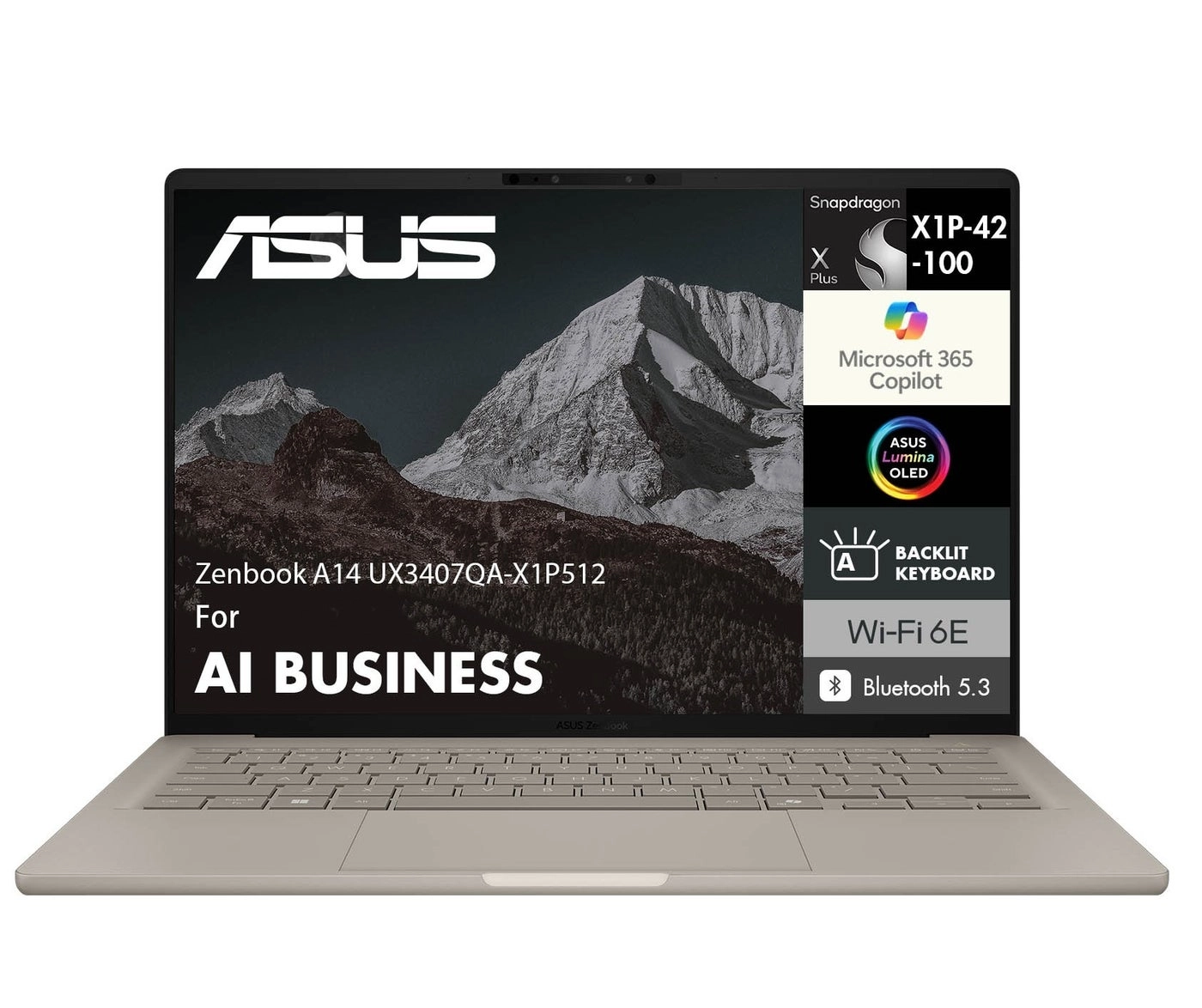 ASUS Zenbook A14 - 14'' Snapdragon 16GB DDR5 2TB SSD