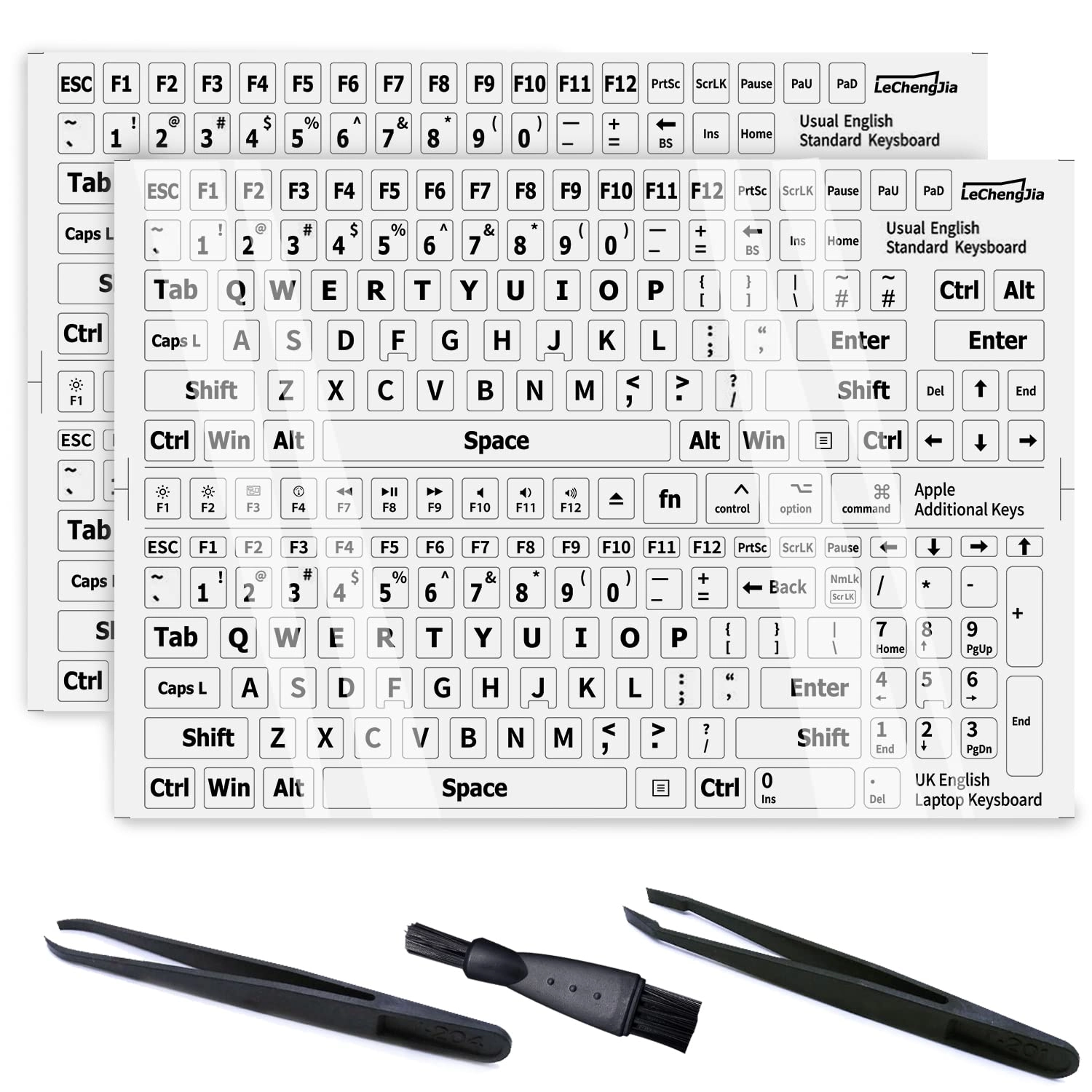 Lechengjia English keyboard stickers - US Layout