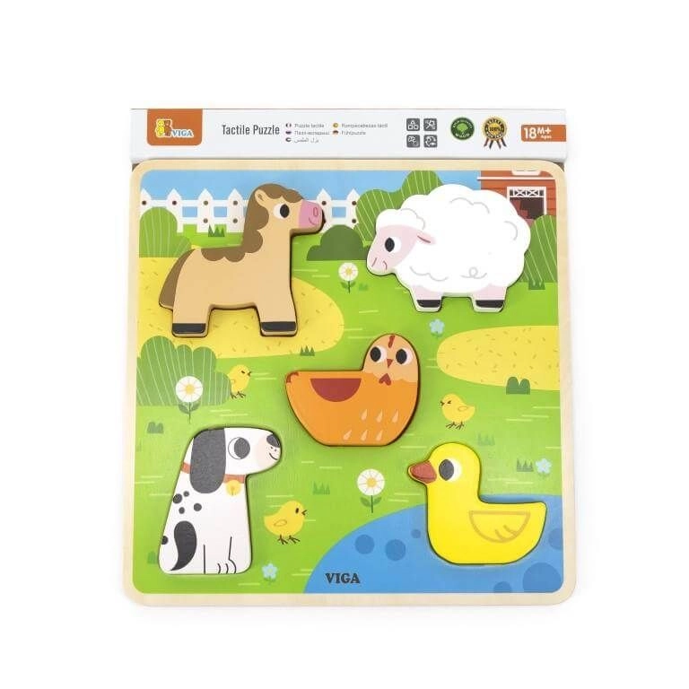 Tactile Puzzle-Farm - 3 + 5 piece(s)