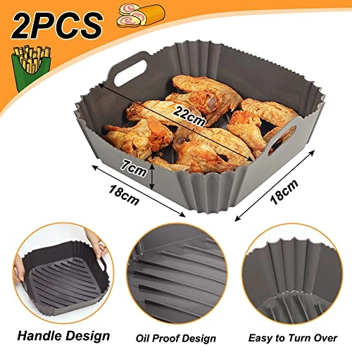 Silicone Air Fryer Liners - 2pcs