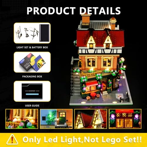 Light Kit for LEGO Tudor Corner 10350 - Plastic 1