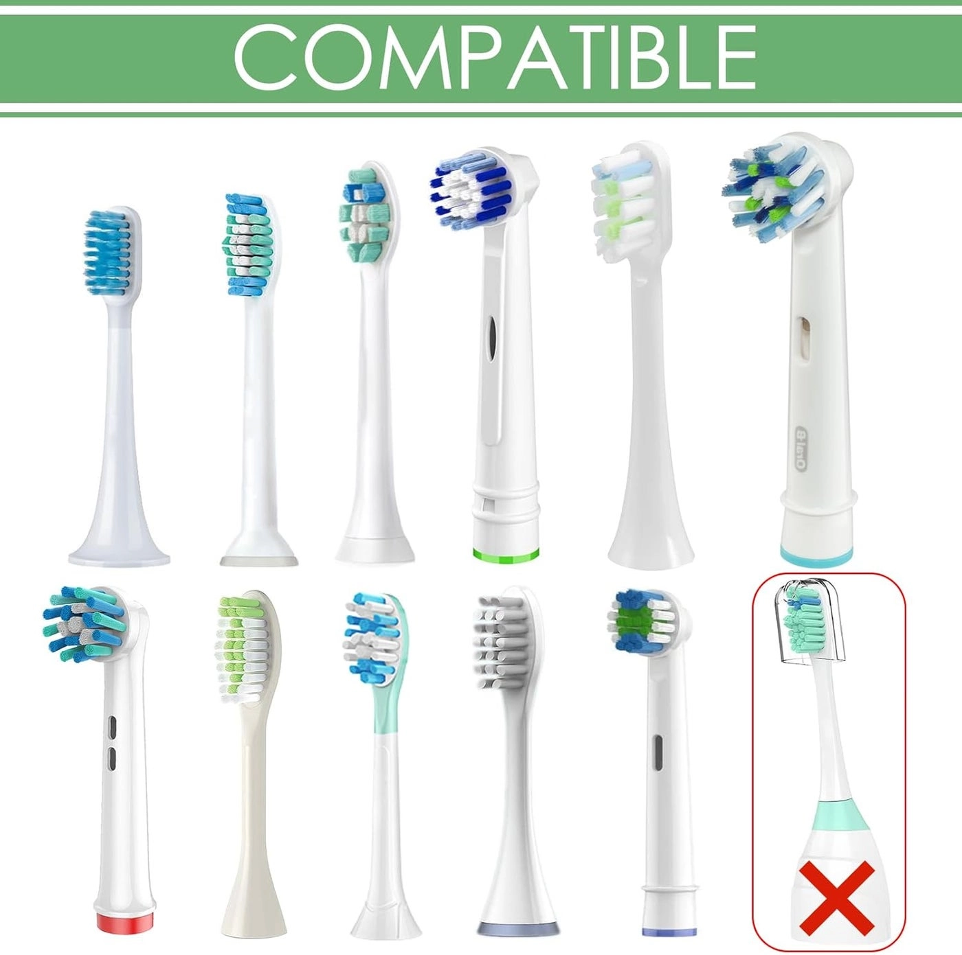 Toothbrush Heads Case - 4 Pack Portable Replacement