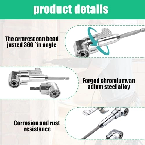 Right Angle Drill Attachment - 2 Pack 90° 105° 1/4" Hex