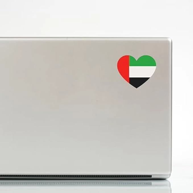 Heart Shaped UAE Stickers - 5 Sheets