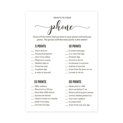 Bridal Shower Game Cards - Baby 30 piece(s)