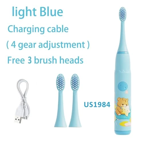 Sonic Electric Toothbrush - 4 Modes 3 Brush Heads Rechargeable