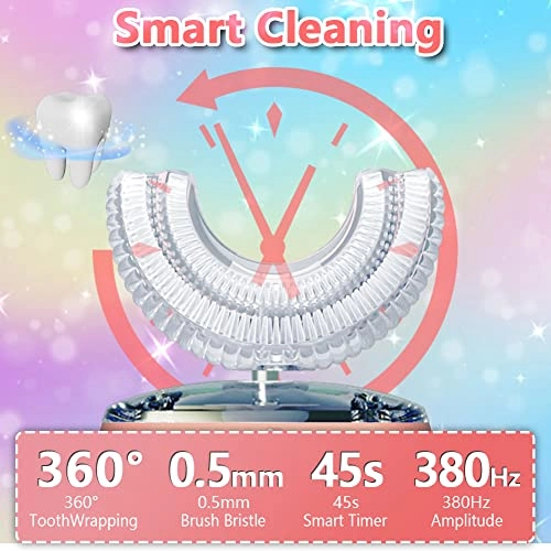 Kids Toothbrush - U-Shaped Ultrasonic 2 Brush Heads