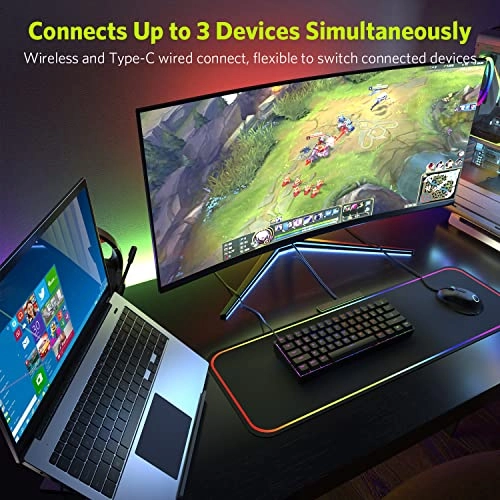 61 Keys RGB Compact Mechanical Gaming Keyboard - Wireless/Wired