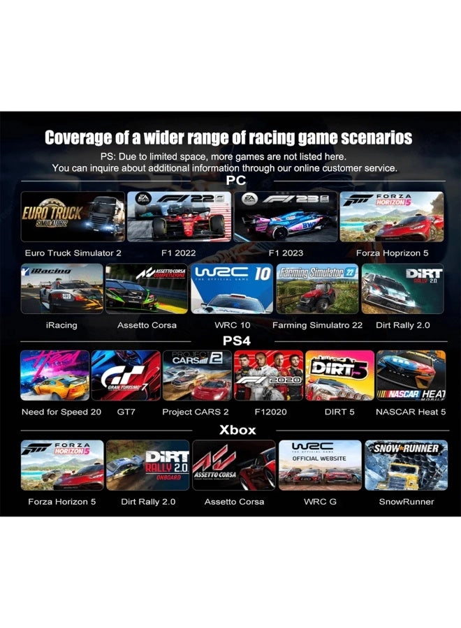 V99 Racing Wheel & Pedals - PC PS4 PS3 Xbox One Xbox Series X/S