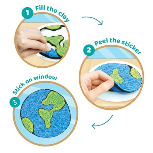 Clay Stickers Space - 3+ years 18 pcs