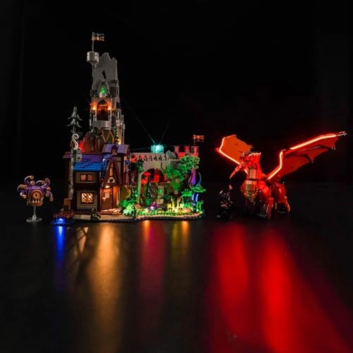 LED Light Set - Compatible with 21348 Dungeons & Dragons: Red Dragon's Tale 5V