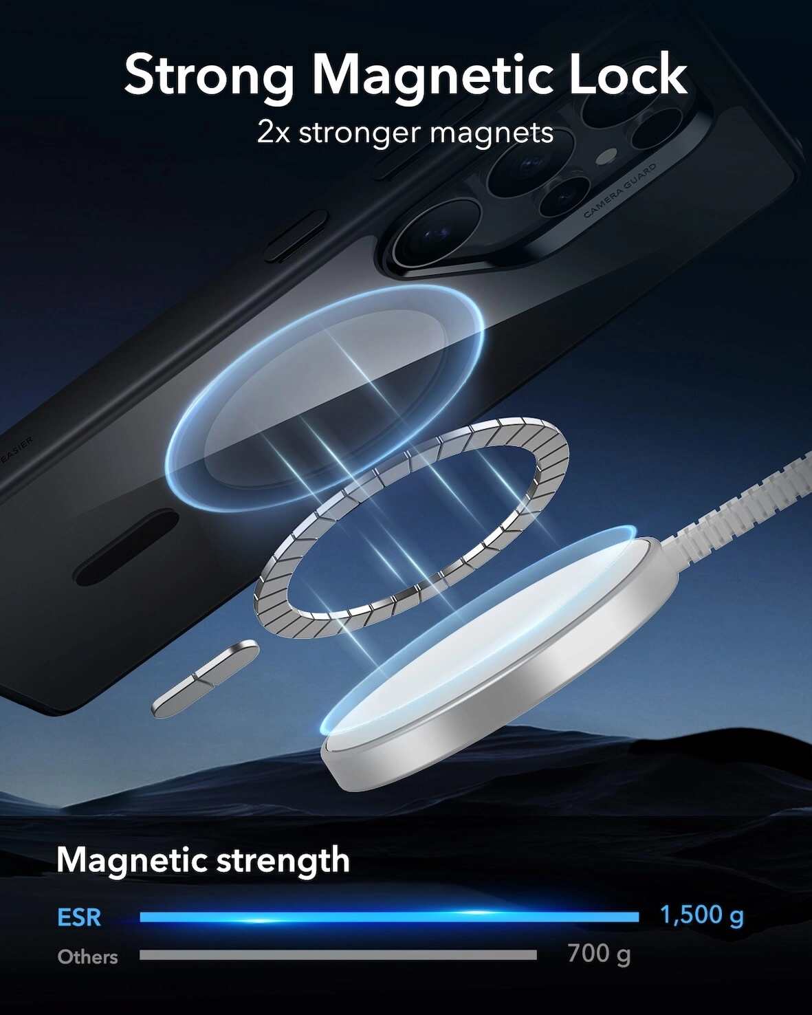 Classic Hybrid Magsafe Case for Samsung S25 Ultra - Clear Black