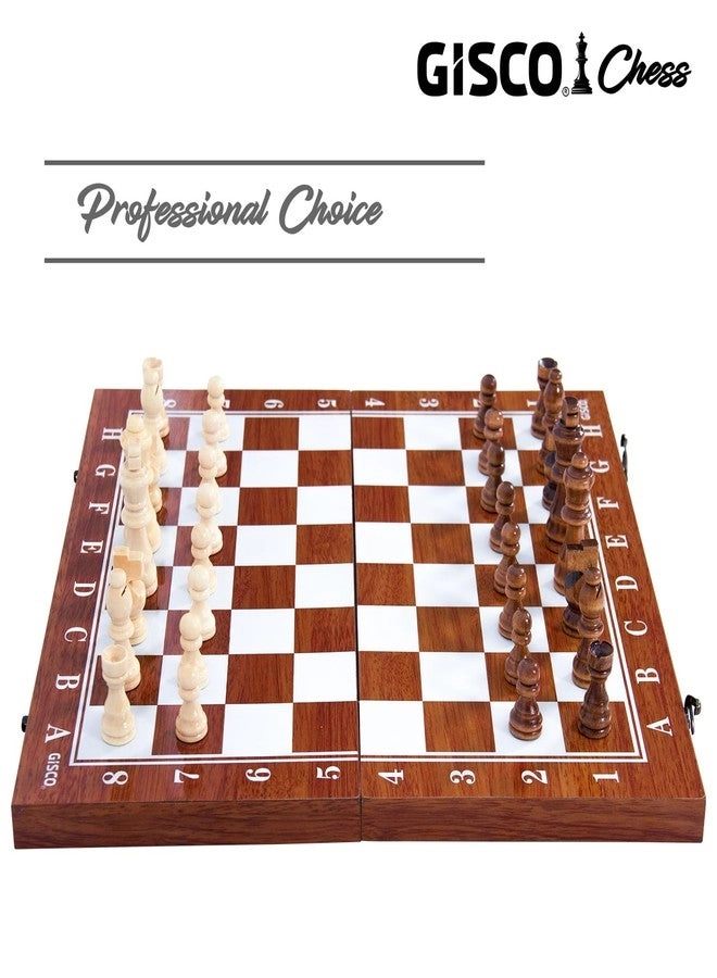 Foldable Chess Board Set - Wooden Handcrafted Non-Magnetic