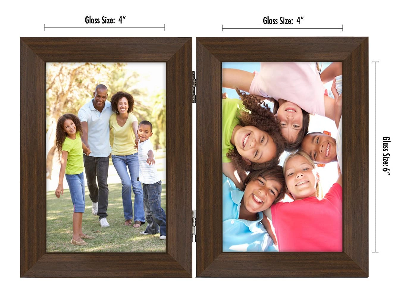 Hinged Double Picture Frame - 4X6 2