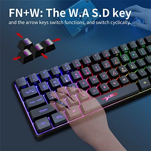 Wireless Gaming Keyboard + Wireless Mouse - Bluetooth