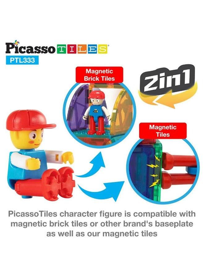 Magnetic Brick Tile and Magnetic Tile Combo Set - 333pcs