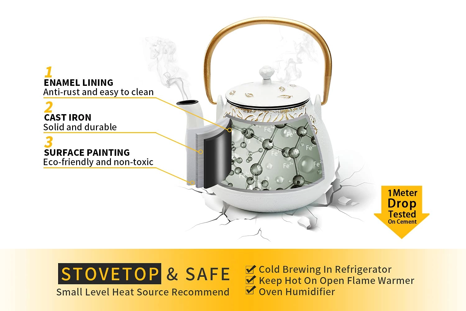 Cast Iron Teapot - 1200 Milliliters