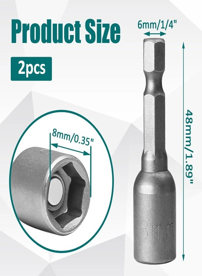 1/4 Hex Magnetic Nut Driver - 8mm Quick Change 2-piece