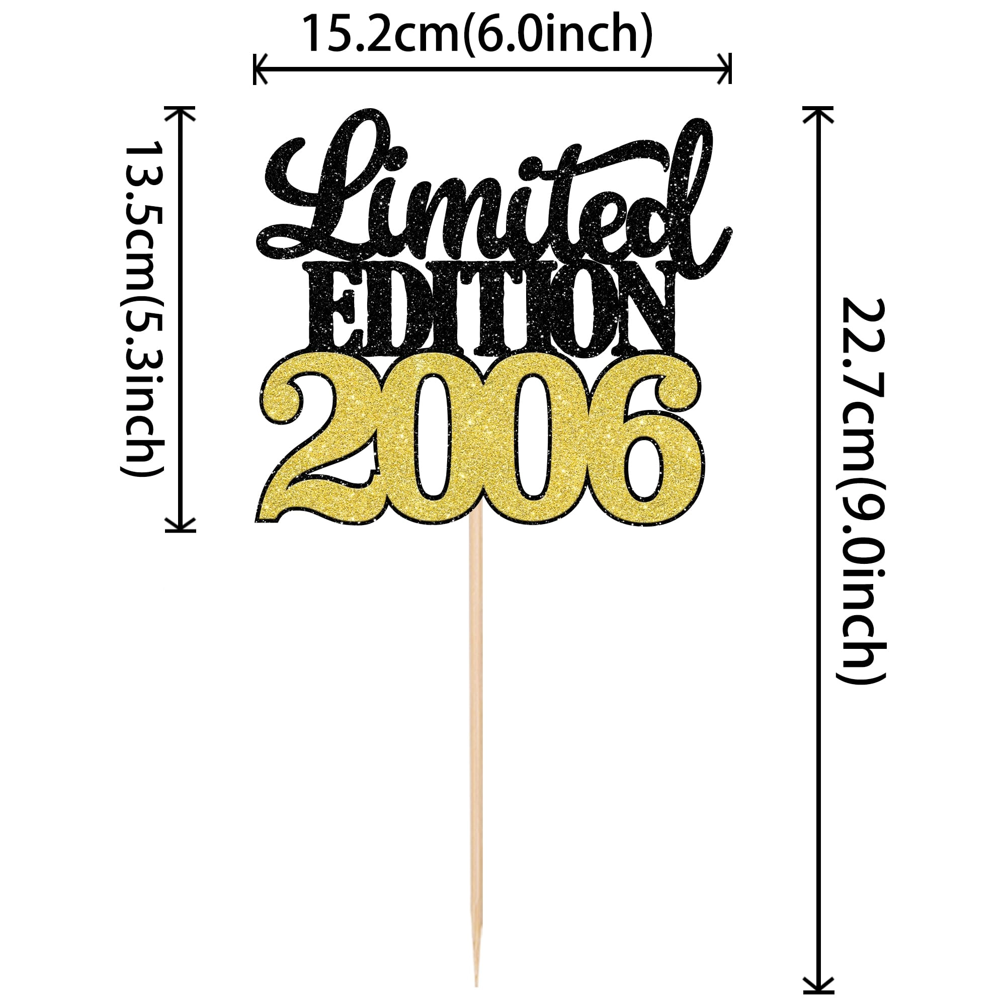 Cake Topper - 1 Pack 20th Birthday