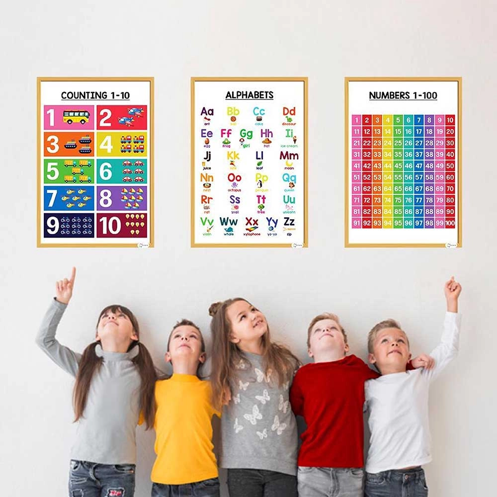 Arabic Educational Preschool Posters Chart - thick paper card 44.6 x 33 x 0.9 cm