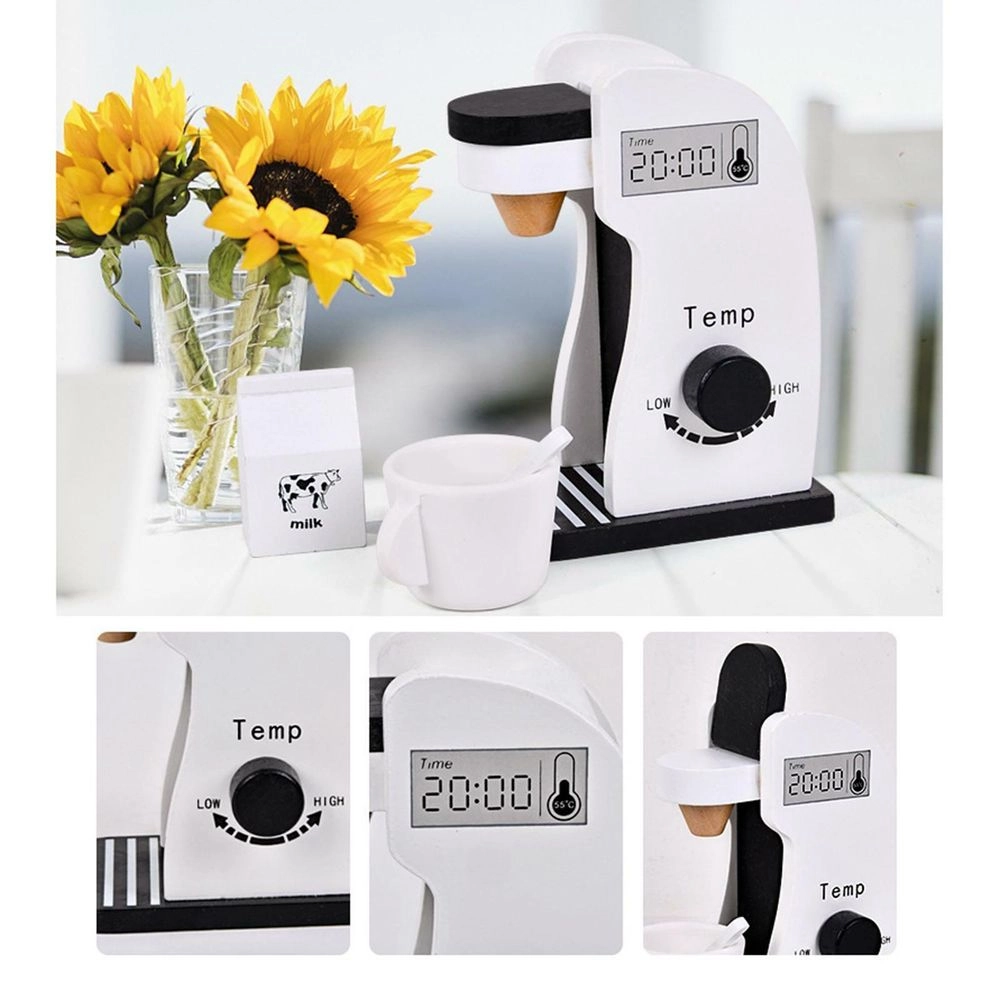 Kids Wooden Coffee Maker Pretend Play Toy (5551007-Bl-20507)
