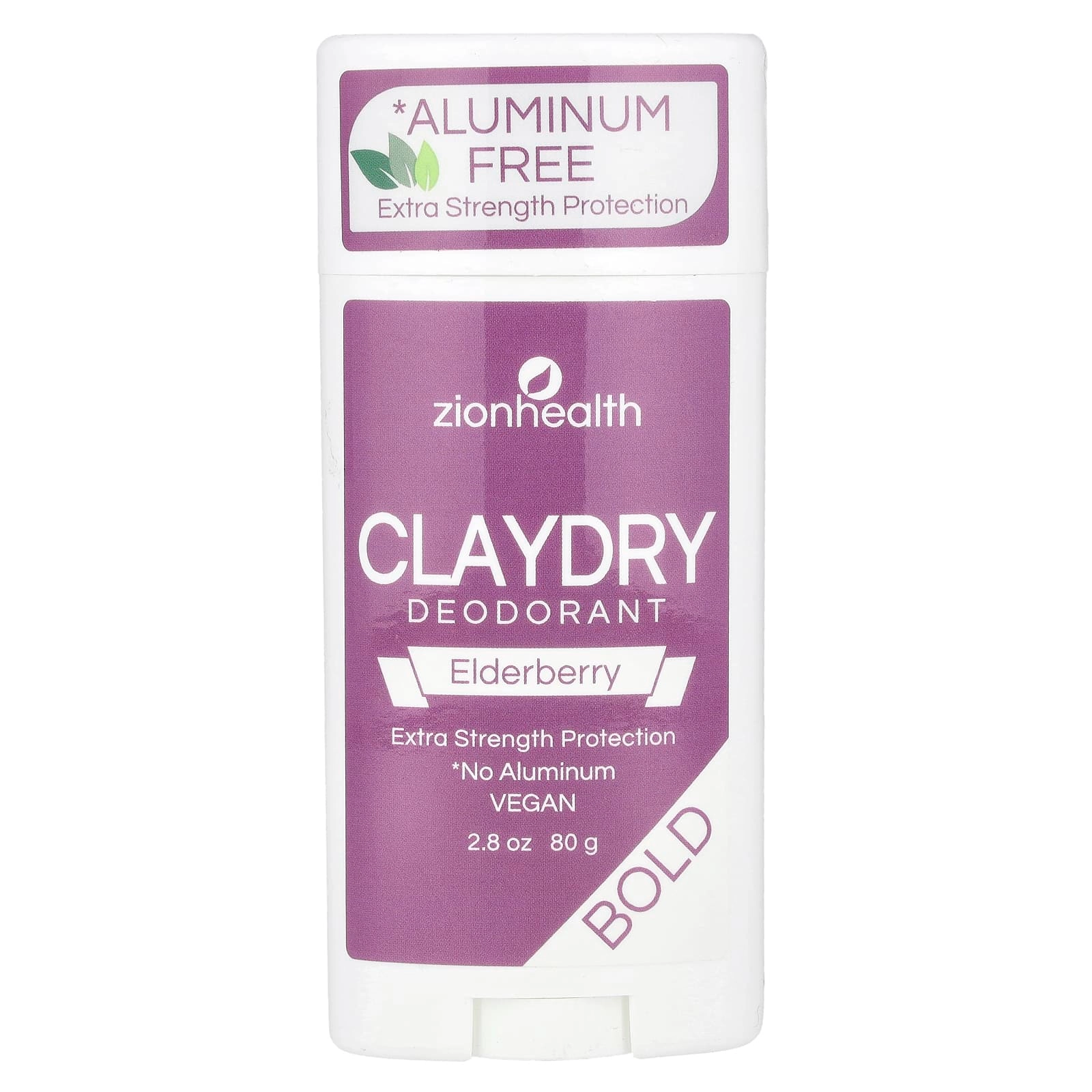 Zion Health ClayDry Deodorant - Elderberry 80 g