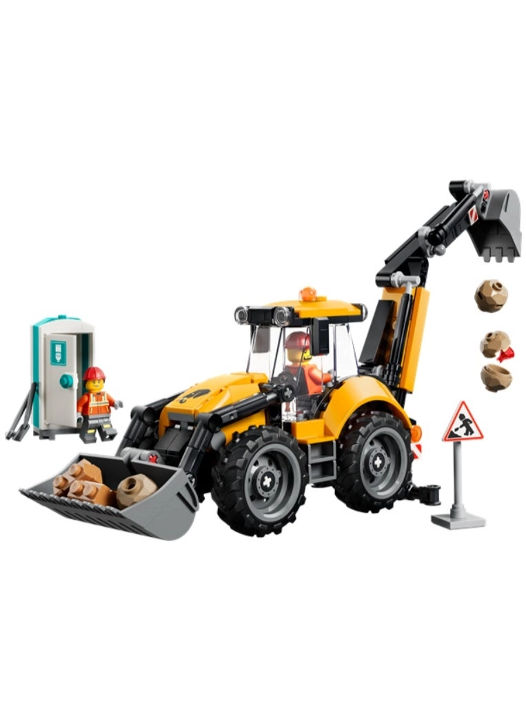 City Yellow Backhoe Loader