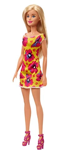 Barbie Doll - Blonde Floral Dress Yellow