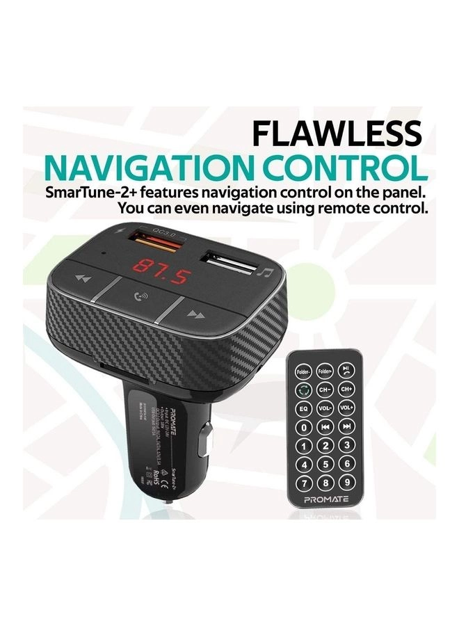 smarTune-2+ - Car Wireless FM Modulator Quick Charge 3.0