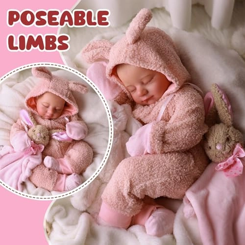 Reborn Baby Doll - 20 Inch Vinyl Cotton Girl Gift Box Ages 3+