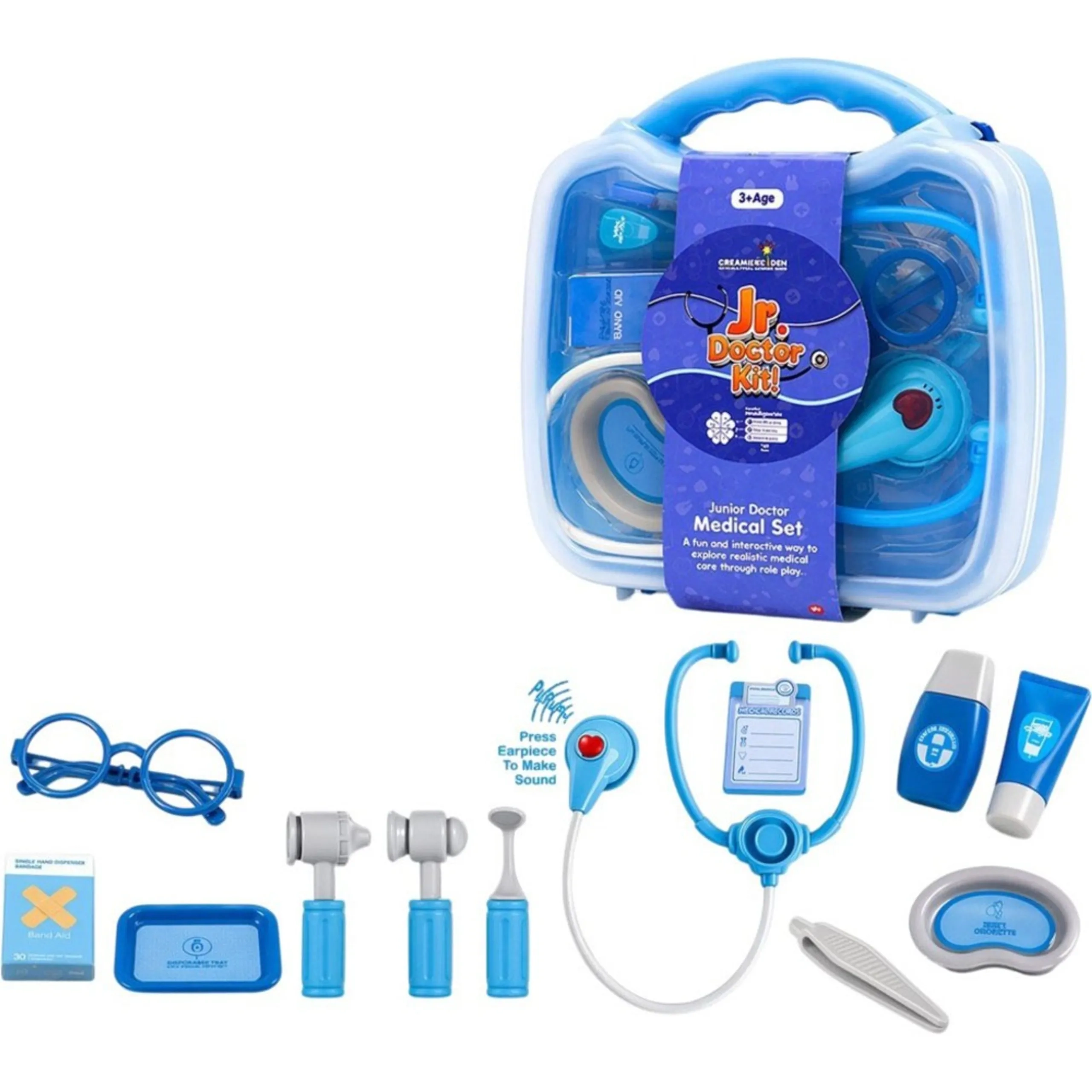 Jr. Doctor Kit Kids Doctor Medical Playset - 13 pcs (4107390-W8730B)