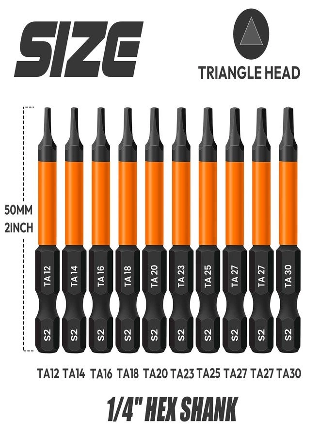 Triangle Screwdriver Set - 10 Pieces 2 inch /50 mm