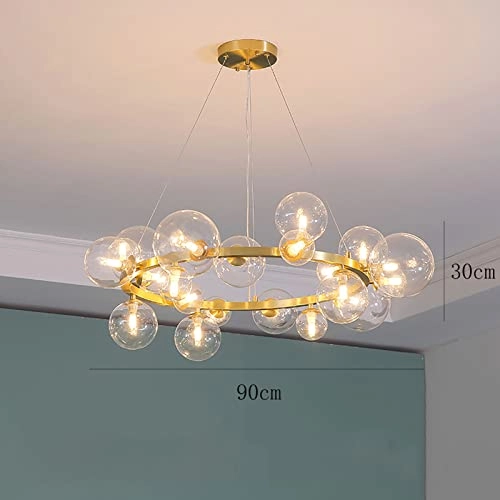 Full Copper Glass Chandelier - 7 Heads 90*27*30cm