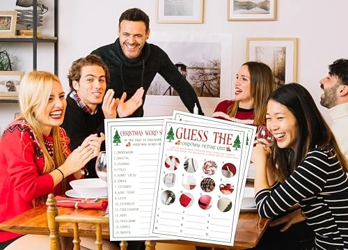 Christmas Word Scramble and Picture Quiz - 30 pieces