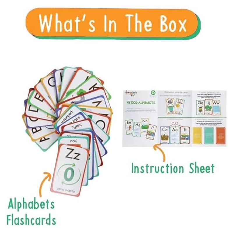 Eco Alphabets Letter Recognition Card Game - 3 years & above
