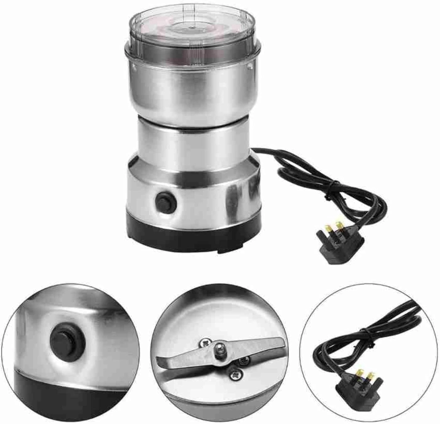 Mini Electric Grinder - for Coffee & Spices Stainless Steel Cup
