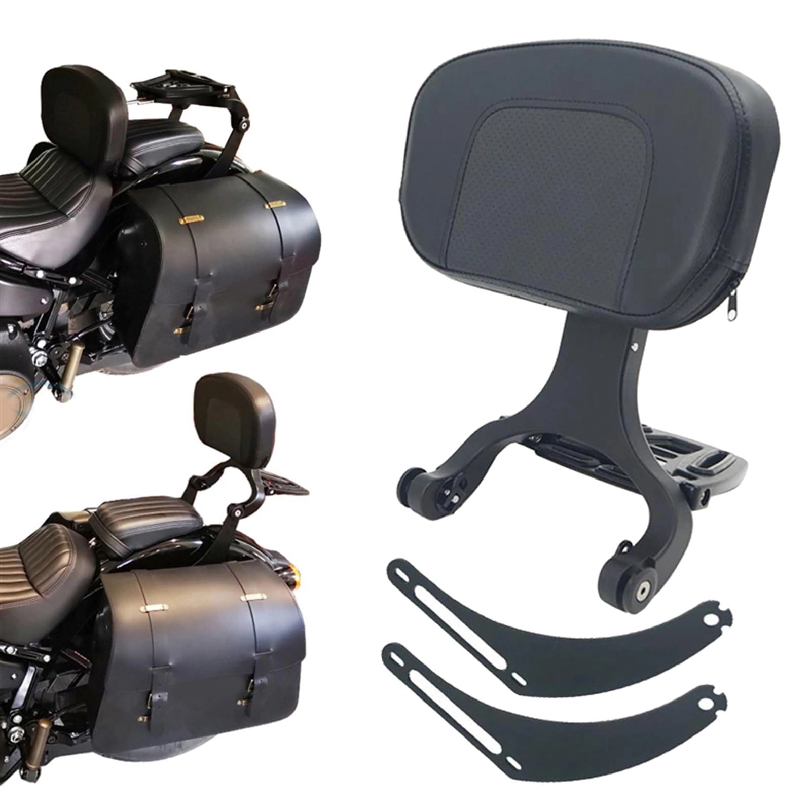 Multi-Purpose Driver Passenger Backrest Sissy Bar - Harley Slim/Deluxe/Heritage 2018-2022 2019 2020 2021