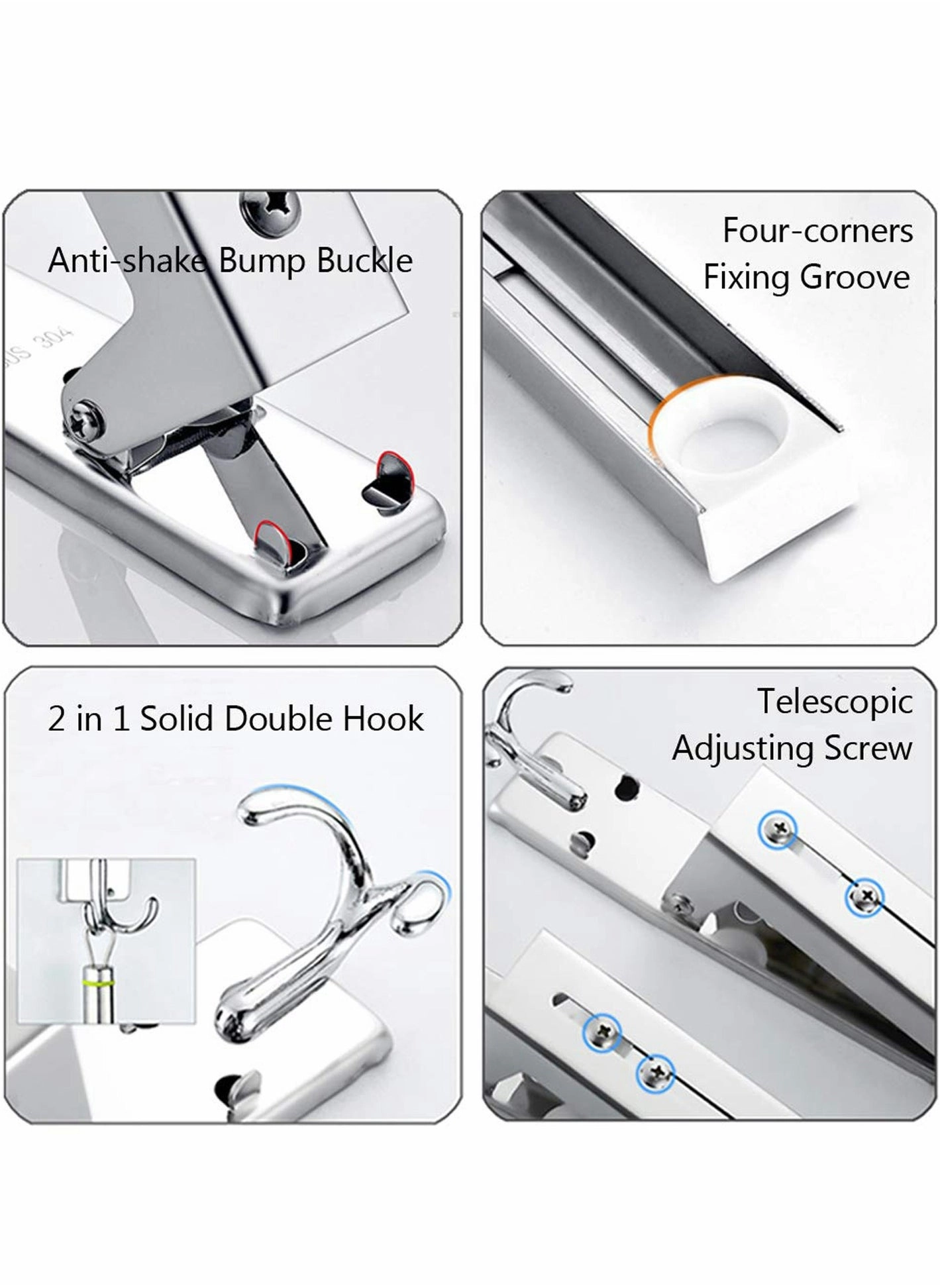 Microwave Shelf - 304 Stainless Steel 220mm-400mm 77lbs/35kg