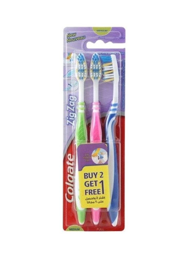 Zigzag Toothbrush - Medium 3-Piece Pack