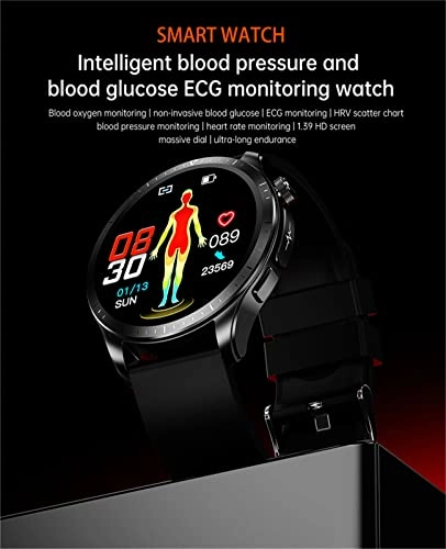 Blood Sugar Smart Watch - ECG+PPG HRV Heart Rate