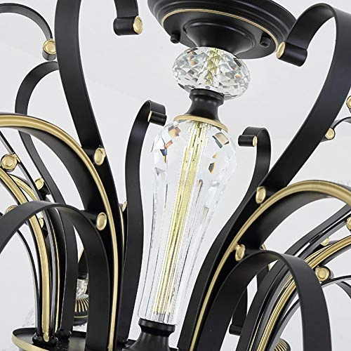 Sputnik Chandelier - Black and gold 10 head