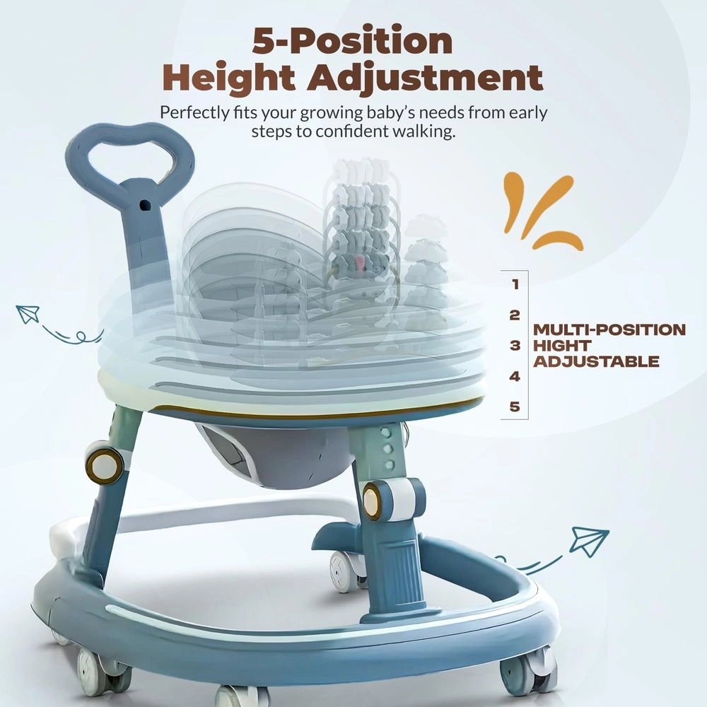 Petalia Pro - 2-in-1 Baby Walker 5-Level Adjustable Height