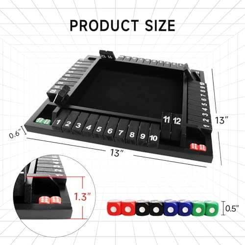Shut The Box - Wooden 1-4 Player