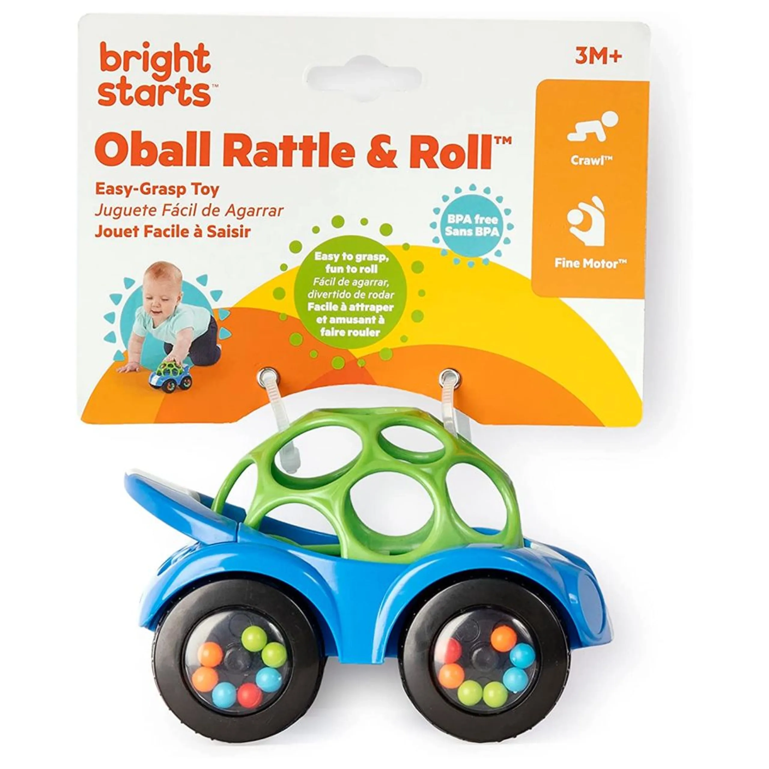 Rattle & Roll Toy - 3 months Oball material 1pc