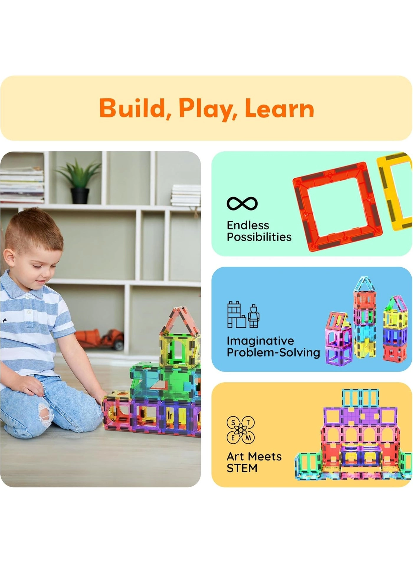 Magnetic Building Blocks - 42pcs