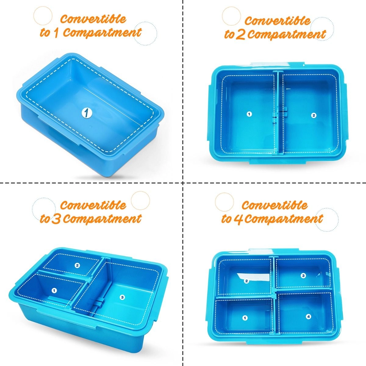 Jawsome Shark Convertible Bento Lunch Box - 850ml