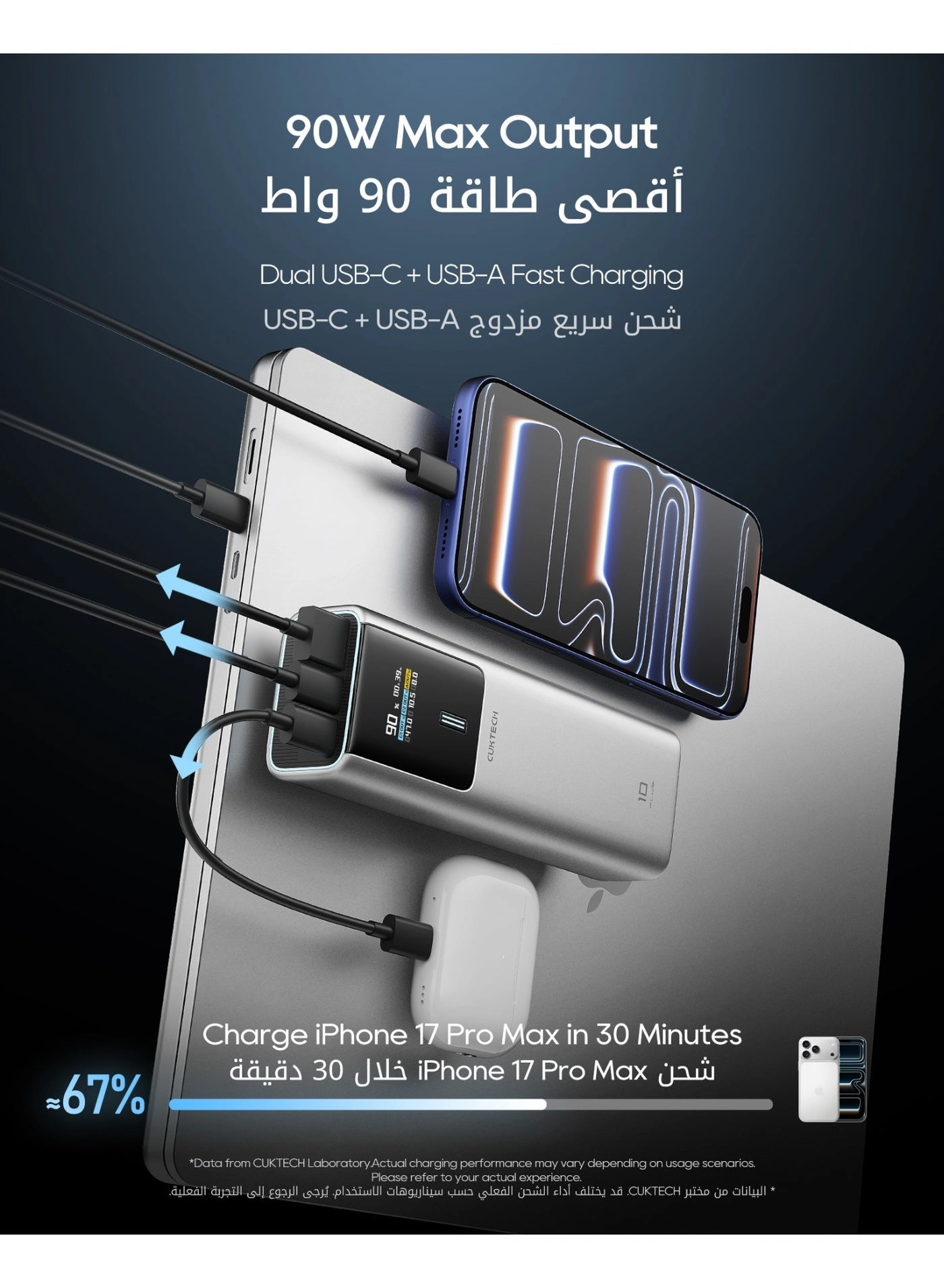 10 Plus - 15000mAh 90W Fast Charging