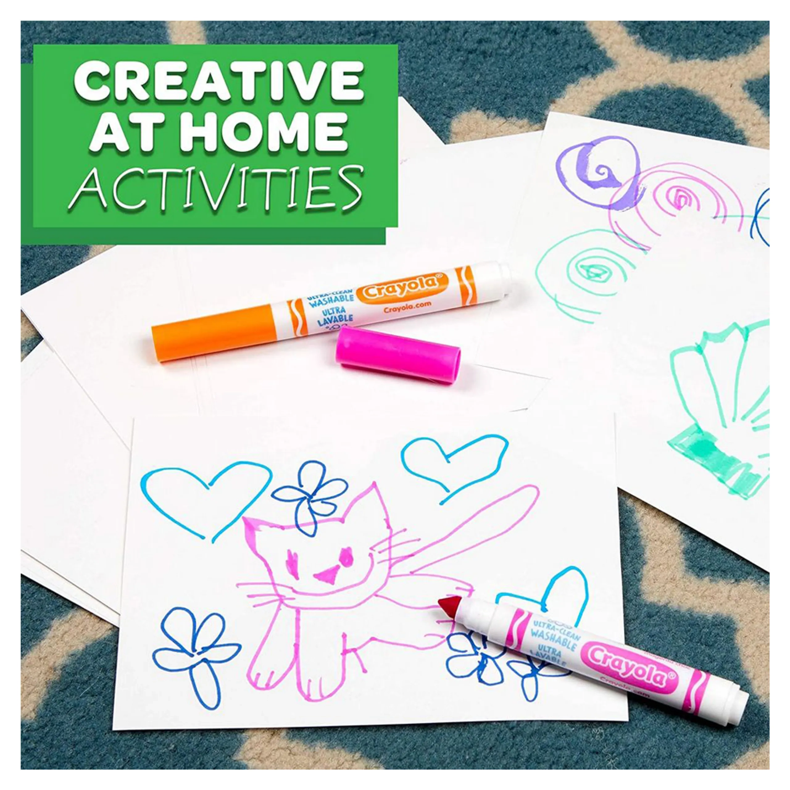 Ultra-Clean Washable Markers - 40 Ct Assorted Broad Line