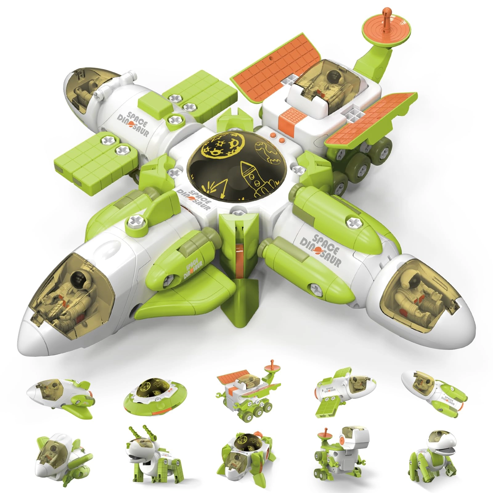 TOY Life Space Rocket Dinosaurs Set - 5-8 years 10 pieces