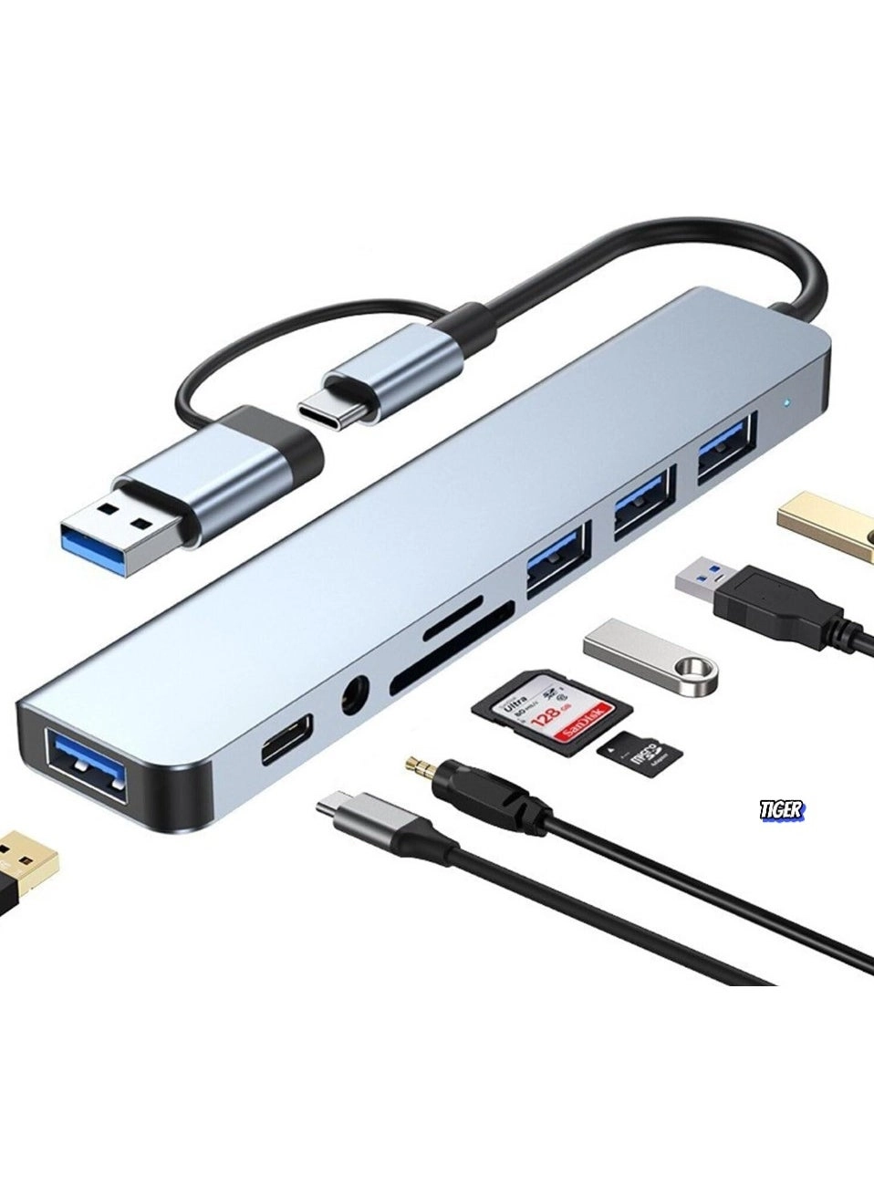USB C Hub - 4K HDMI 2 USB 3.0 100W PD